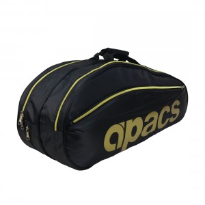 Apacs Double Compartment Racket Bag D2611 - Black/Gold